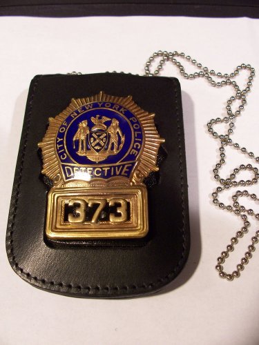 NYPD-Style Detective Shield/ID Neck Hanger with Chain - (Badge Not ...