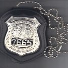 NYC EMS Police Style Badge Cut-Out Neck Hanger w/Chain - (Badge Not Included)