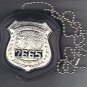 NYC EMS Police Style Badge Cut-Out Neck Hanger w/Chain - (Badge Not Included)