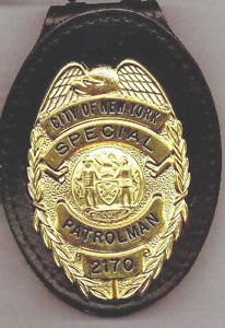 NYPD-Style School Safety Teardrop Badge Cut-Out Belt Clip (Badge Not Included)
