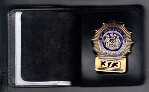 NYPD-Detective Style Badge Cut-Out Medium Money Wallet (Badge NOT Included)