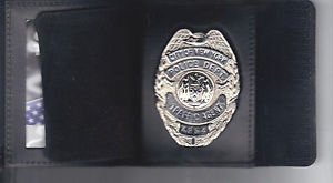 NYPD-Style-Traffic Agent Teardrop Shield/ID Wallet (Badge Not Included)