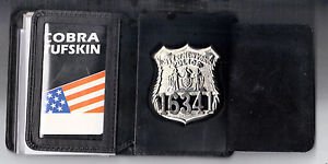 NYPD-Officer-Style Shield Tri-Fold DL/Money/CC Wallet (badge NOT included) CT10