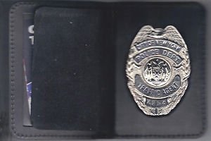NYPD-Style-Traffic Agent Teardrop Shield/ID Book Wallet (Badge Not Included)