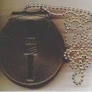 Round Generic Police or Fire Badge Belt Clip/Neck Hanger (Badges Not Included)