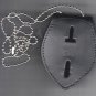 Generic Teardrop Police or Fire Badge Neck Hanger w/chain (Badges Not Included)