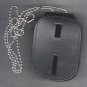 Generic Rectangle Police/Fire Badge Neck Hanger with chain (Badges Not Included)