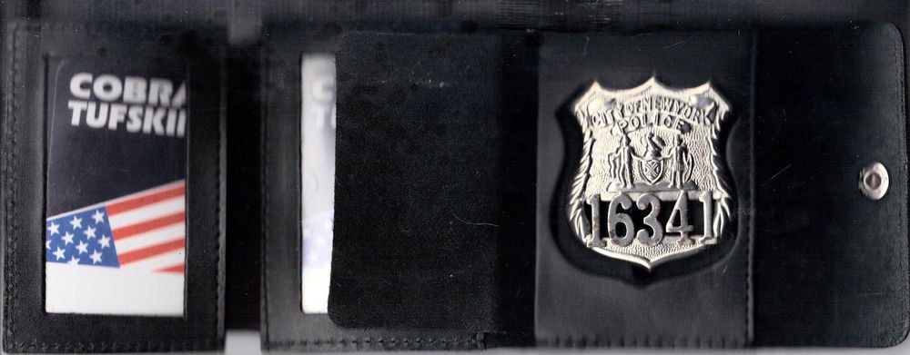 NYPD-Style-Officer Shield/Dual ID Wallet w/Credit Card Slot (Badge Not Included)