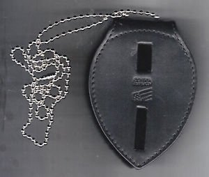 Large Generic Teardrop Police or Fire Badge Belt Clip/Neck Hanger (No Badges)