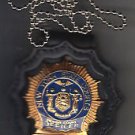 NYS Senior Court Officer Badge Neck Hanger/Belt Clip w/chain (Badge Not Included