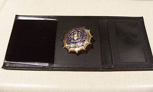 NYPD-Style-Lieutenant Cut-Out Tri-Fold money Wallet (Badge Not Included) CT07
