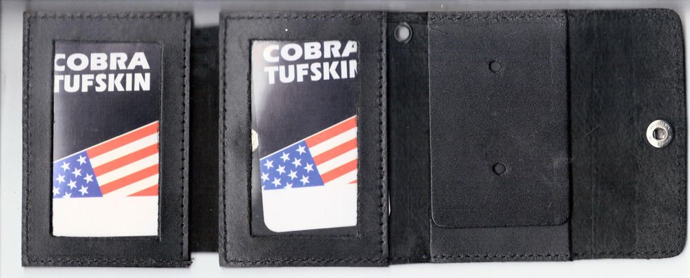 Double ID Police/Fire/Security Badge Snap Closure Wallet (Badge/ID Not Included)
