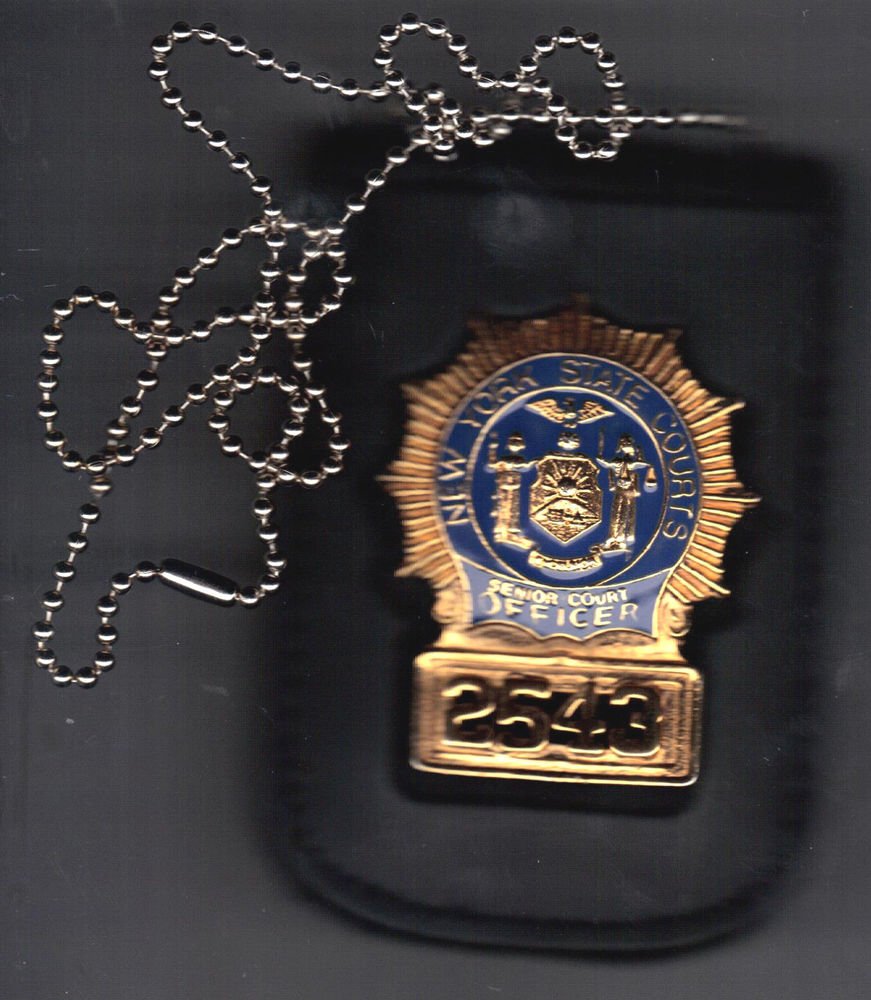 NYS Senior Court Officer Shield/ID Neck Hanger with Chain (Badge Not