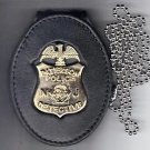 Paterson Police (NJ) New Detective Badge Large Neck Hanger w/chain (No Badge)