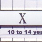 Sheriff's Department 10-14 Year Longevity Bar (X) Citation Bar pin back - White Sheriff's Department 10-14 Year Longevity Bar (X) Citation Bar pin back - White