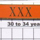 Corrections Dept 30-34 Year Longevity Bar (XXX) Citation Bar - pin back - Orange