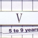 Police Department 5 to 9 Year Longevity Bar (V) Citation Bar (pin back - White)