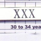 Police Department 30-34 Year Longevity Bar (XXX) Citation Bar (pin back - White)