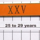 Sheriff's Dept 25-29 Year Longevity Bar (XXV) Citation Bar - pin back - Orange