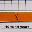 Sheriff's Dept 10-14 Year Longevity Bar (X) Citation Bar - pin back - Orange Sheriff's Dept 10-14 Year Longevity Bar (X) Citation Bar - pin back - Orange