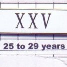 Sheriff's Department 25-29 Year Longevity Bar (XXV) Citation Bar pin back  White