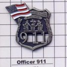 Officer 911/American Flag -  World Trade Center Memorial Pin