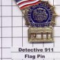 Detective 911/American Flag -  World Trade Center Memorial Pin