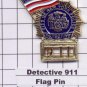 Detective 911/American Flag -  World Trade Center Memorial Pin