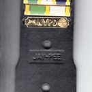 Movie/TV Prop Leather Police Badge Backer w/5 Citation Bars & Blank Name Plate