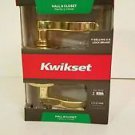 NEW Kwikset Halifax Polished gold hall and closet