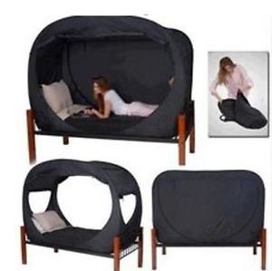 Privacy Bed Pop Tent with Carrying Case For Kids, Teens, Dorm, Military, Guests!