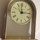 Howard Miller Mantel Clock LTD Battery Brass Color 10k Gold Diamond Rubies 3pt.