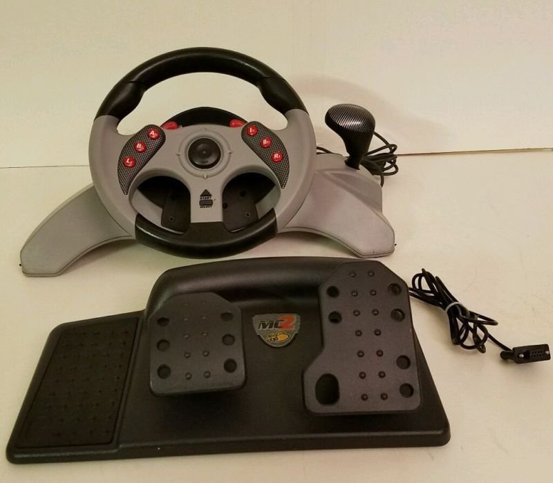 Mad Catz MC2 Xbox 360 Racing Steering Wheel w/ Pedals