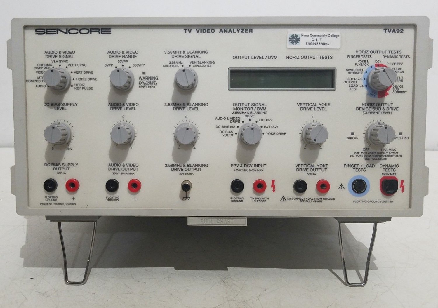 Sencore TV Video Analyzer Model TVA92 Test Equipment w/ Operating Instructions