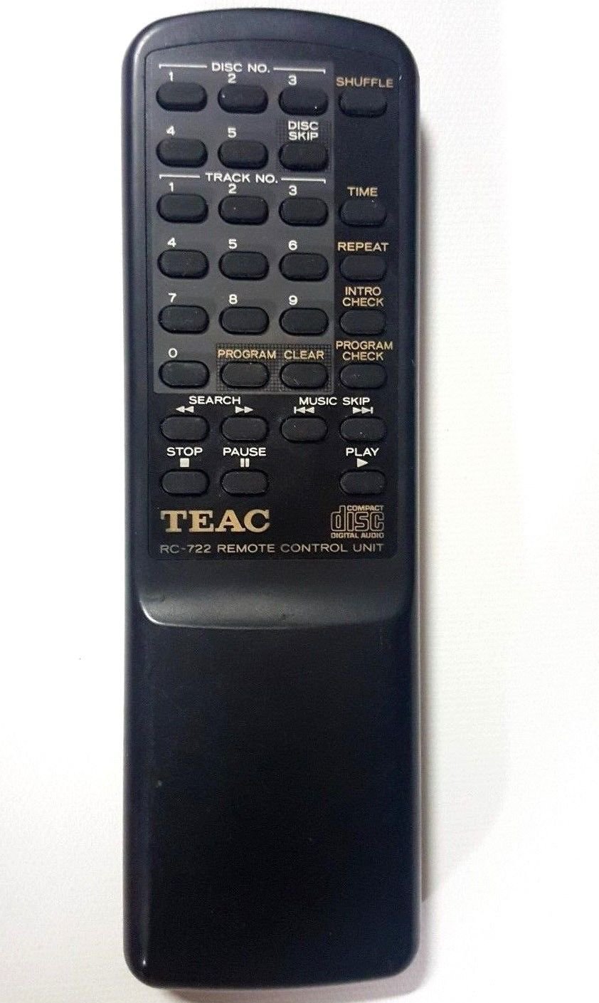TEAC RC-722 5 DISC CD REMOTE CONTROL ORIGINAL PDD2750, PDD2410, PDD700, PDD2700