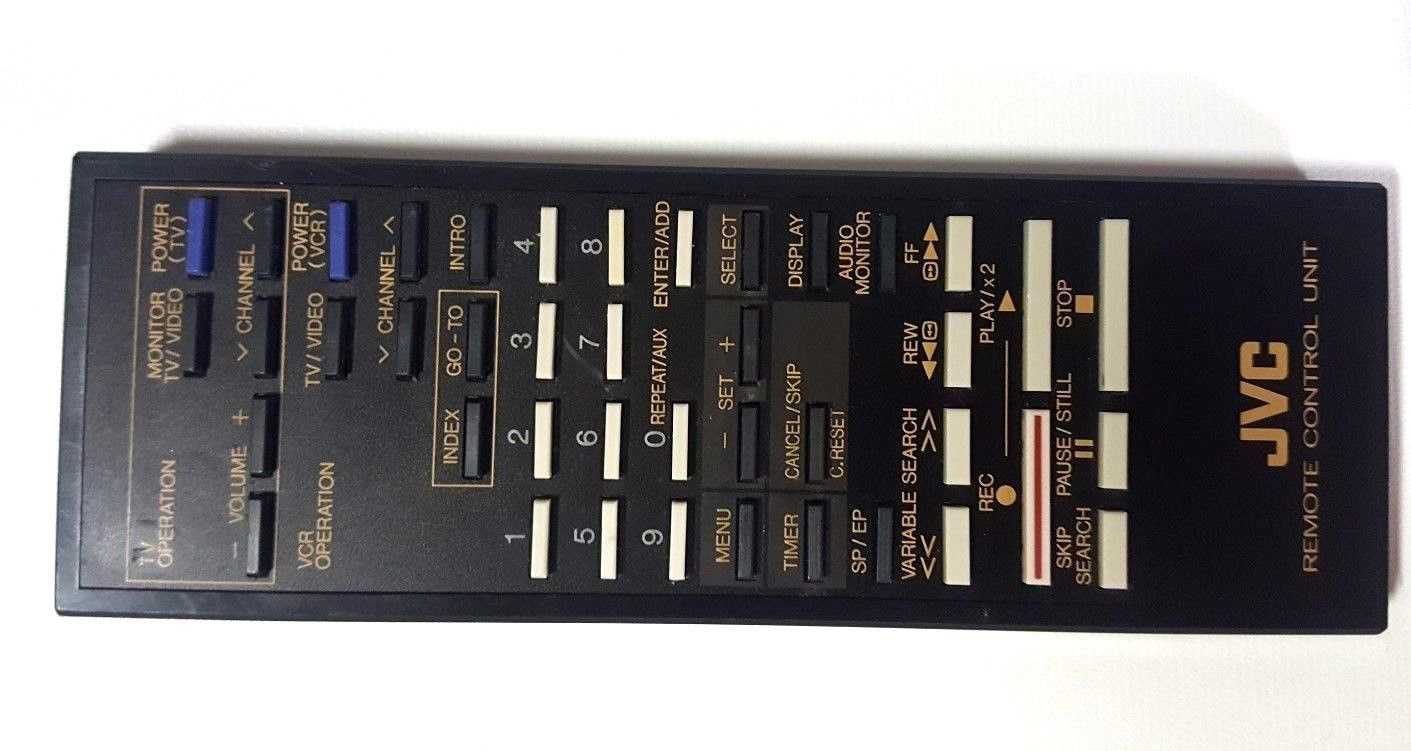 Original JVC PQ10544 VCR Remote Control - BR-S378U HR-D4050U HR-D5050U HR-D515U