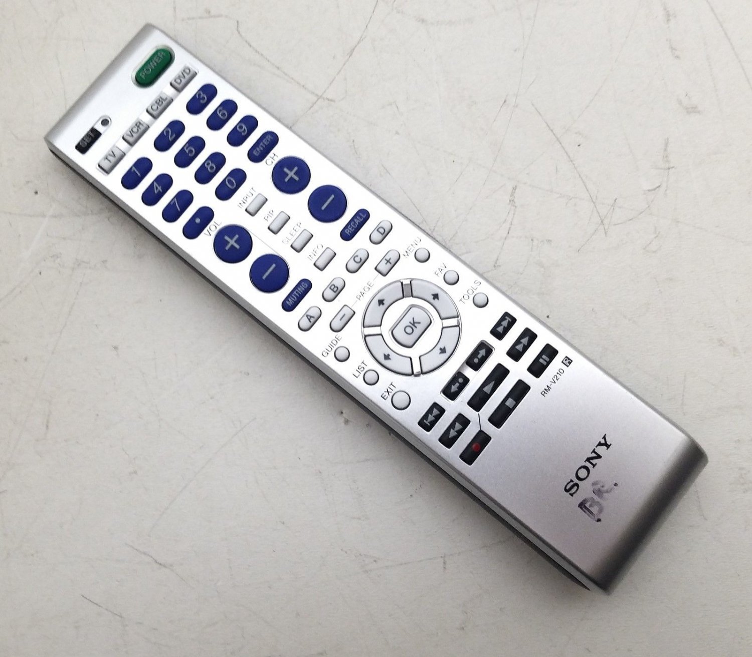 SONY RM-V210 Universal Remote Control for TV VCR DVD CBL Tested & Guaranteed