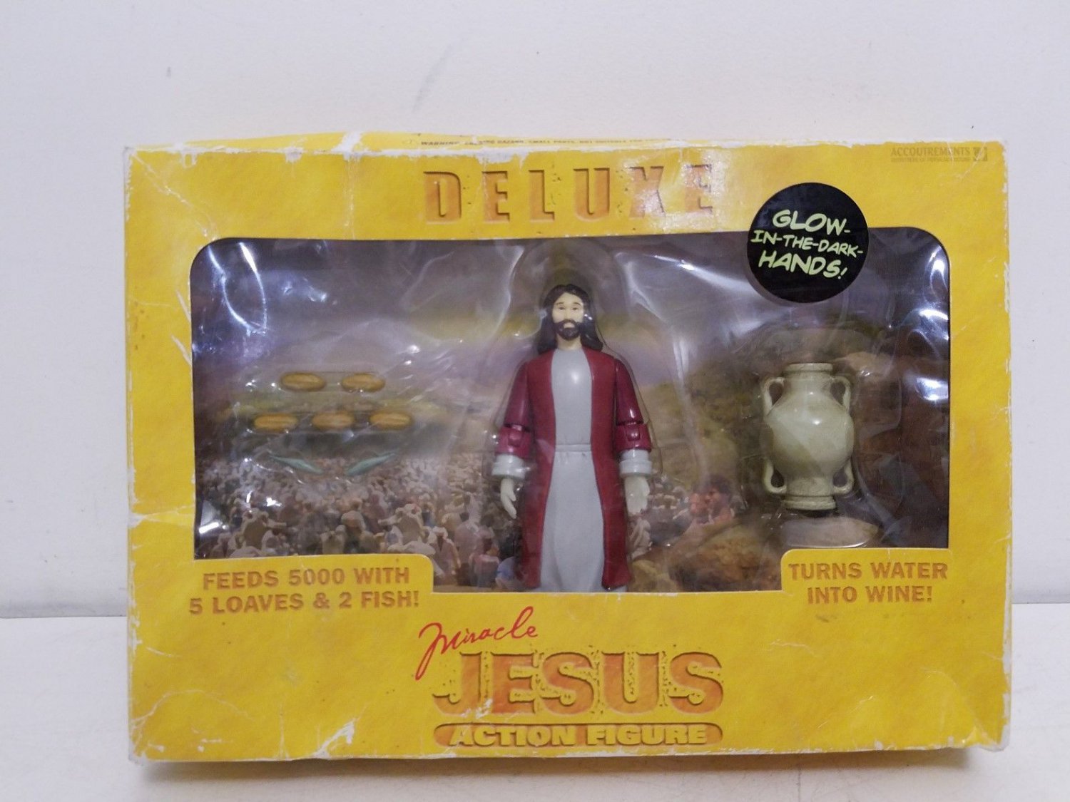 Deluxe Miracle Jesus Action Figure - Accoutrements # 11537 NIB Box - Box Damage