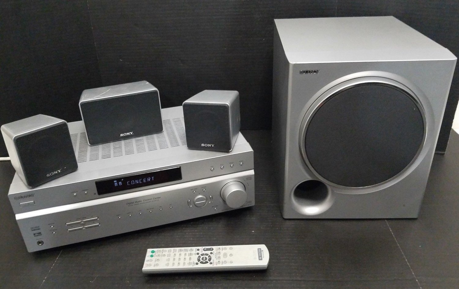 Sony Silver STR-K670P AV Receiver & 2.1 Speakers - Remote and Sub - Bundle