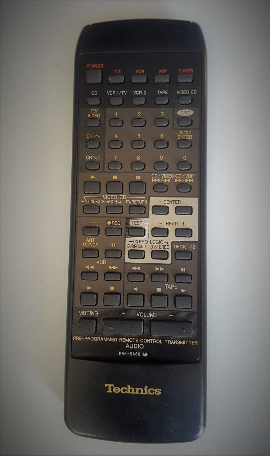 Genuine Technics Audio RAK-SA601MH Remote Control Tested SD-S936/S746/S936