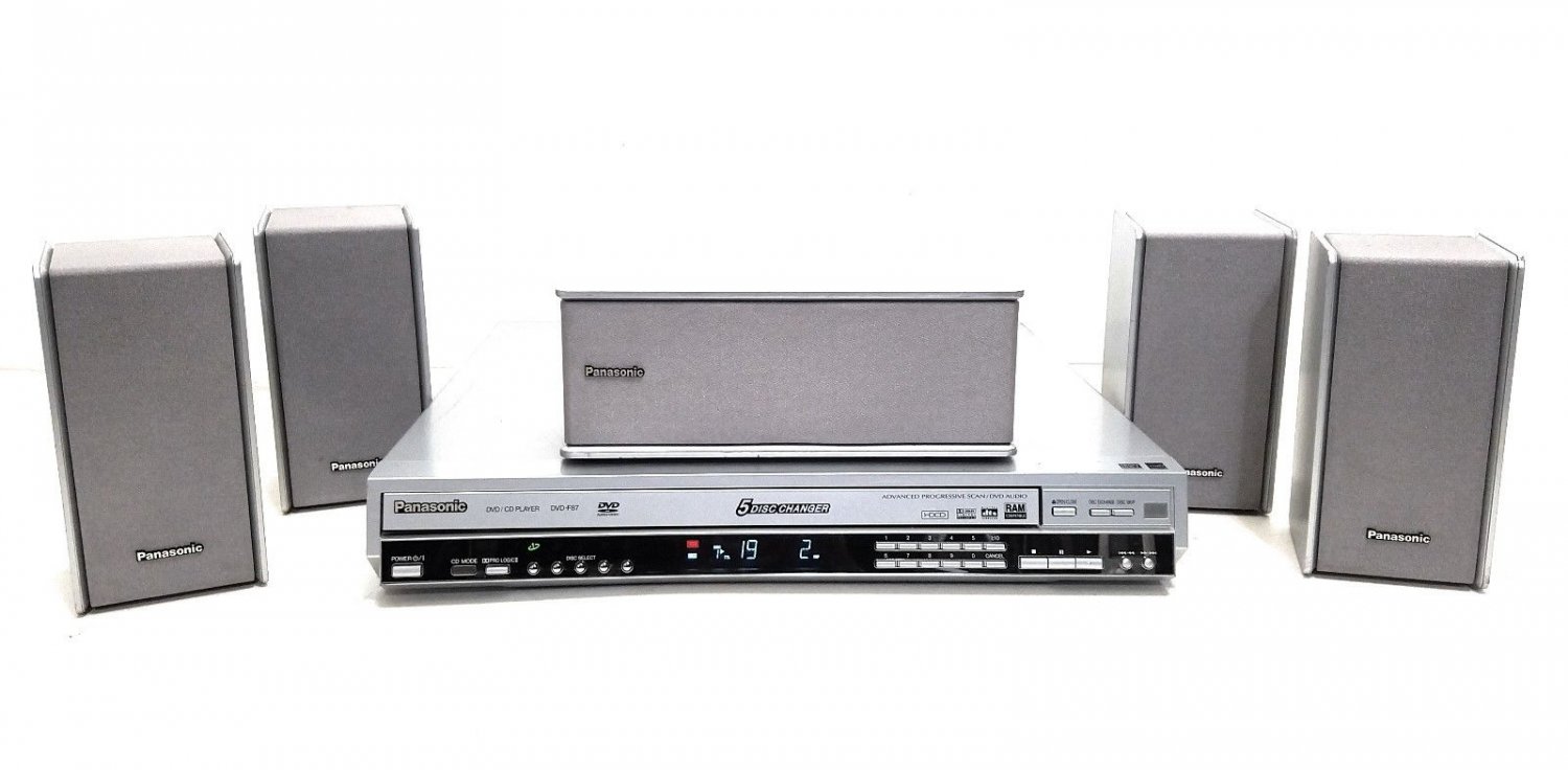 Panasonic DVD-F87 5-disc DVD/CD/DVD-Audio Changer W/ 5 Speaker Bundle