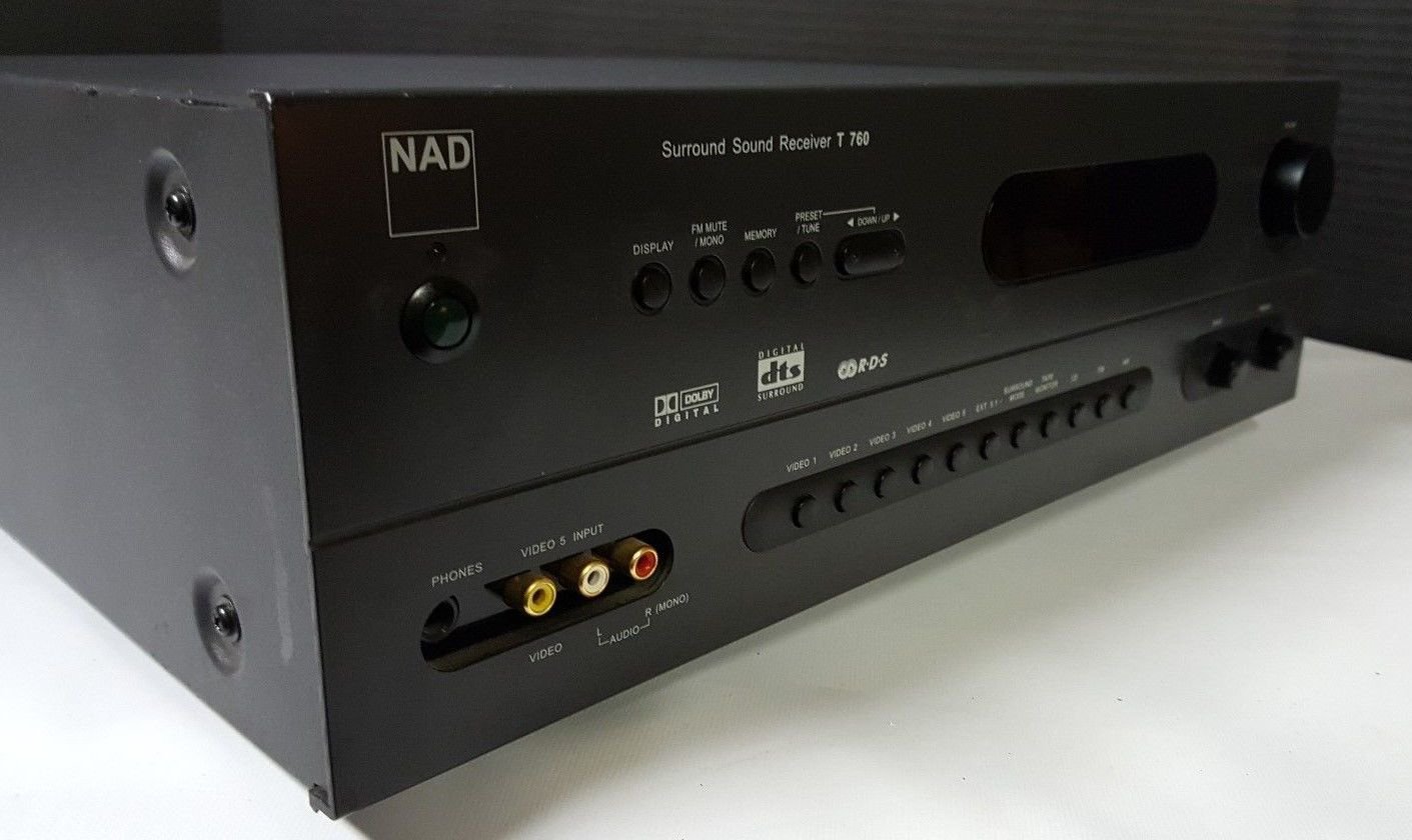 NAD T760 5.1 Surround Sound Receiver Amplifier  - T 760 Needs Repair - Read