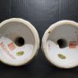 Andrea by Sadek Gold Trim Ceramic Candle Holders 9" Tall - Beautiful Pair