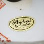 Andrea by Sadek Gold Trim Ceramic Candle Holders 9" Tall - Beautiful Pair