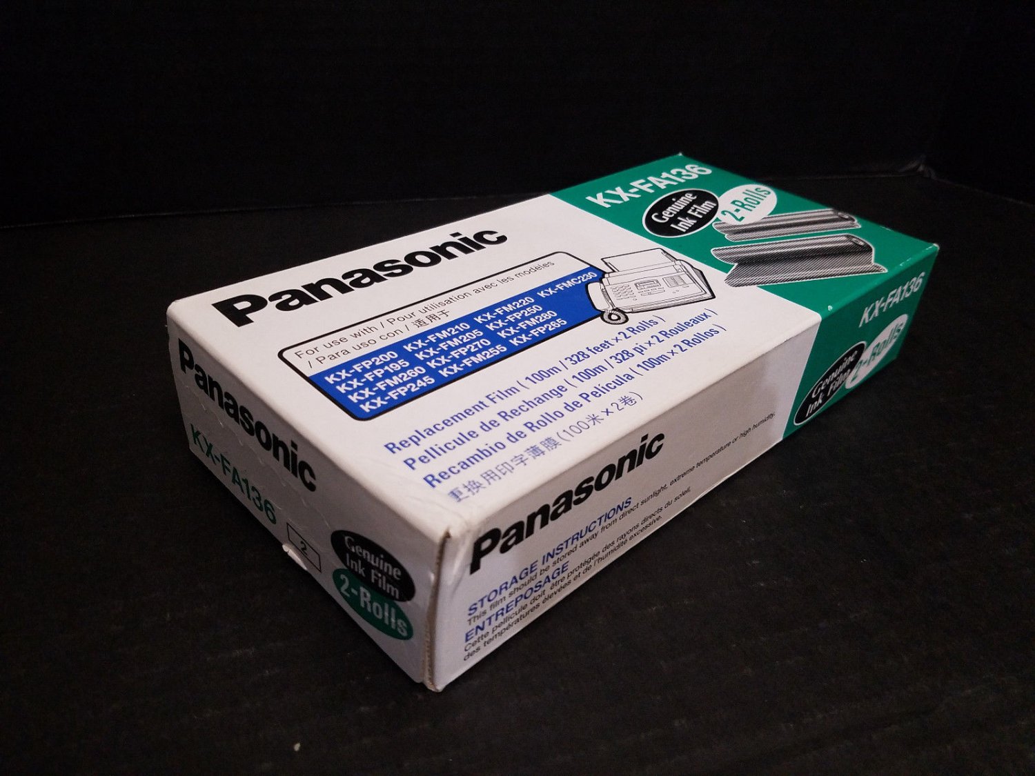 Panasonic KX-FA136 Toner Fax Cartridge - 2 Rolls NIB
