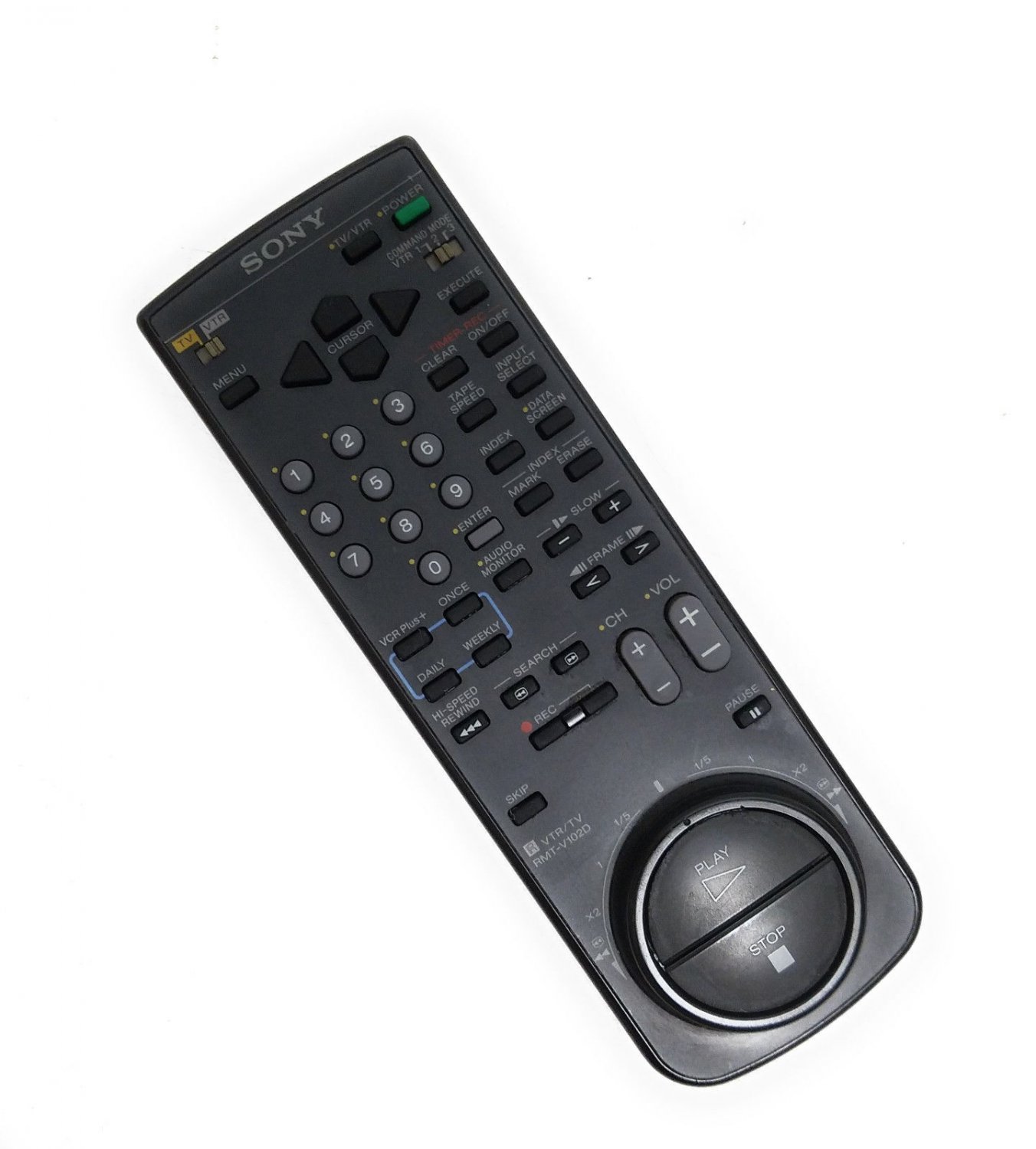 Original Sony RMT-V102D VTR/TV Remote Control (SLV686HF, SLV868, SLV868HR)