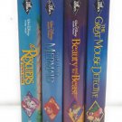Lot of 4 Disney The Classics VHS Movies Little Mermaid - Beauty and The Beast +