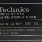 Technics ST-K50 Quartz Synthesizer AM/FM Stereo Tuner Works Great