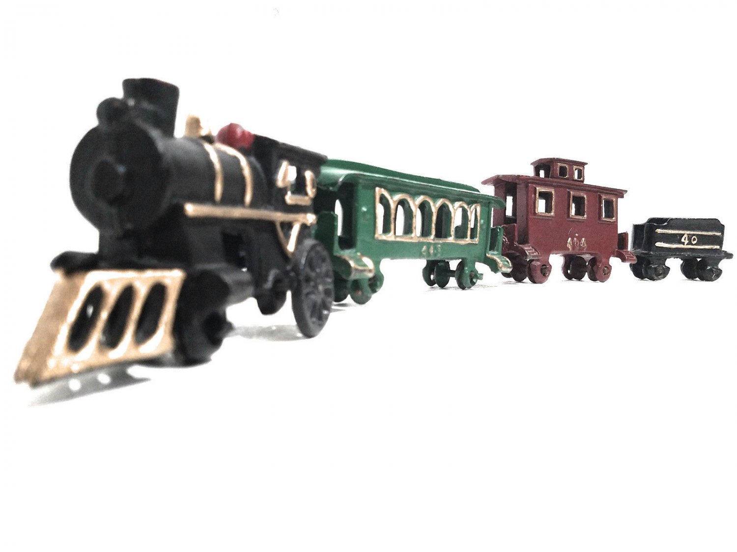 Vintage? 4 Piece Cast Iron Train Set