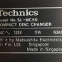 Technics SL-MC50 CD Changer MASH - For Parts / Repair